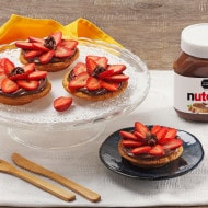 Mini tartas con Nutella® y fresas