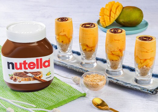 Mousse Glass with Nutella® and Mango