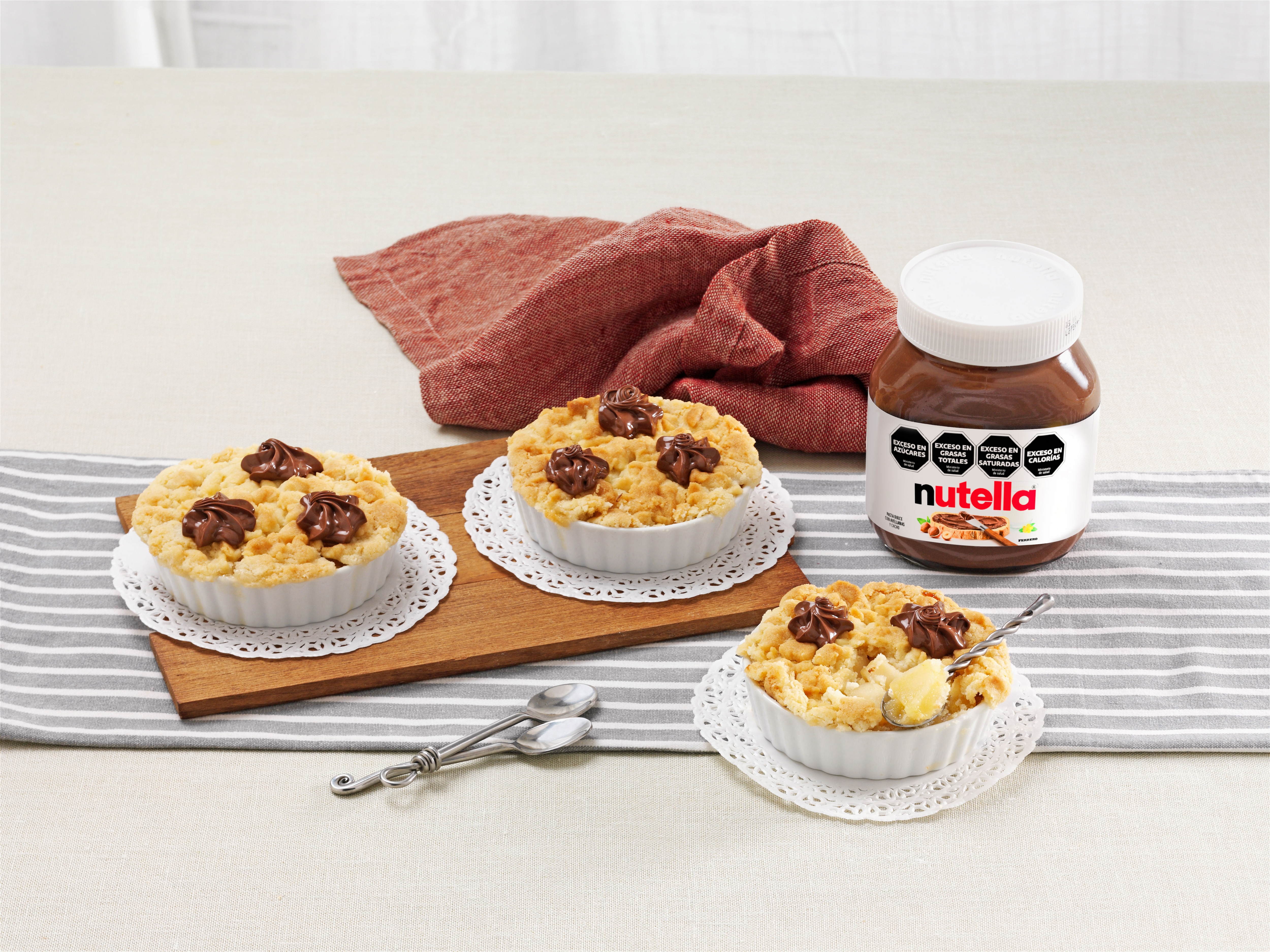 Crumble de mazana con Nutella®