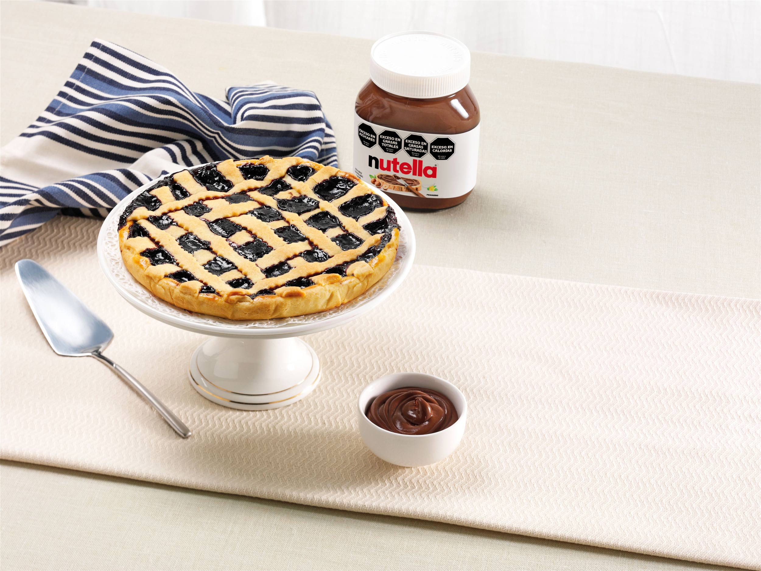 Tarta con Nutella® y arándanos