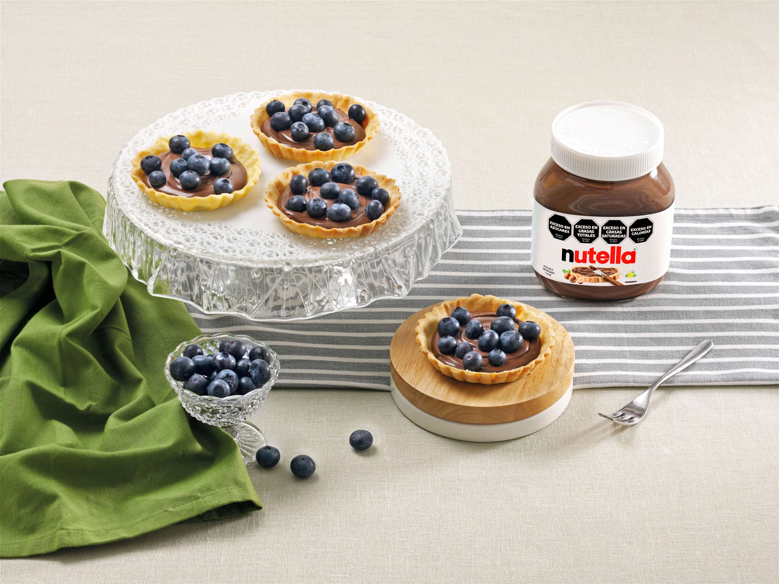 Tartaletas con arándanos y Nutella® 