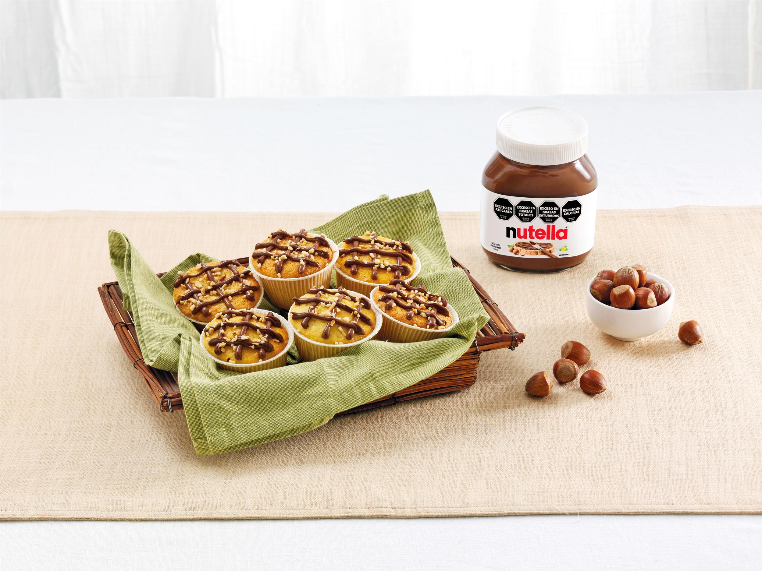 Muffins de tres sabores con Nutella®