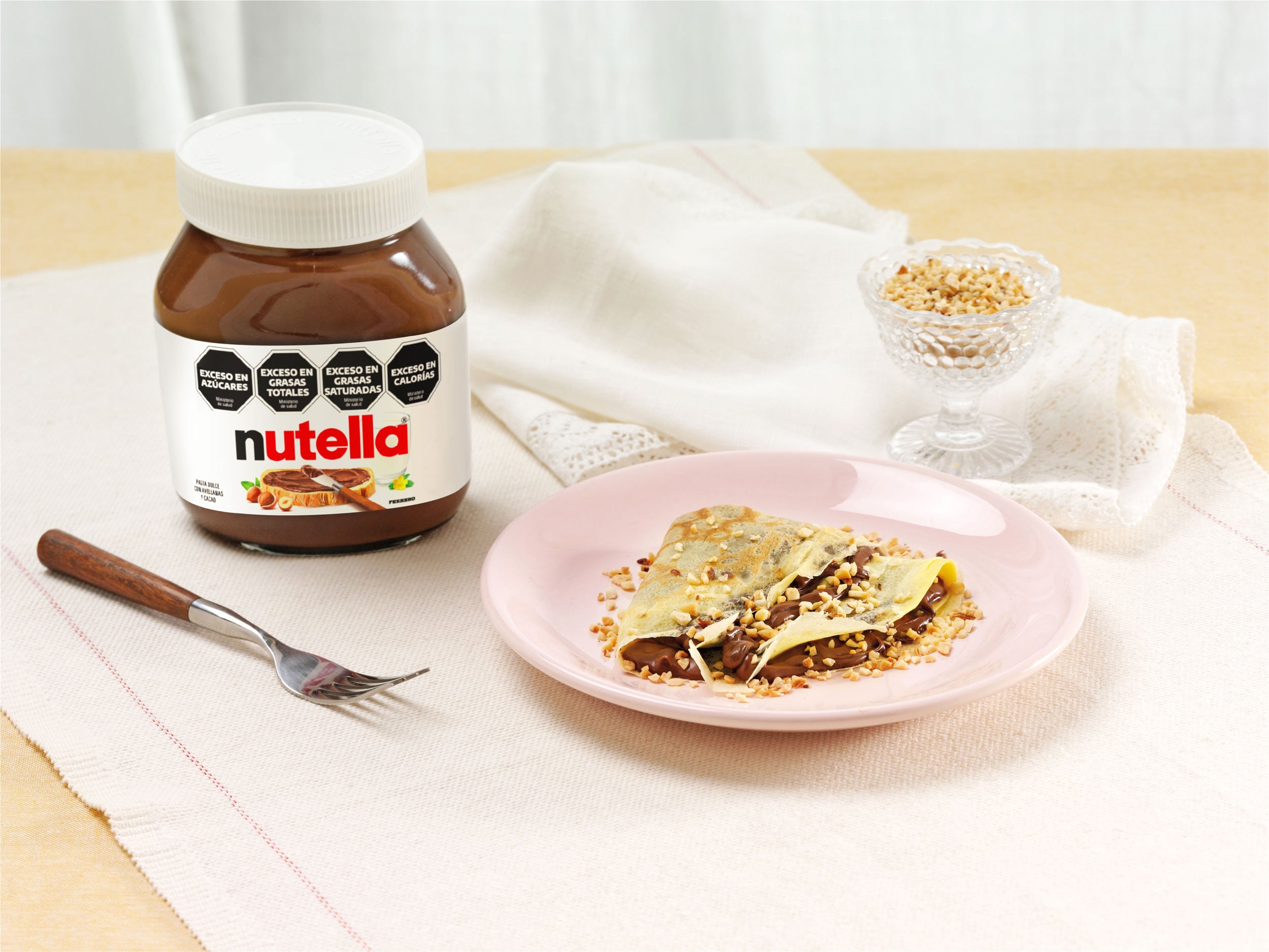 Crepes con Nutella® y avellanas