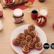 Rolls de canela navideños por Nutella