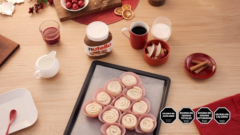 Rolls de canela navideños por Nutella - step 3