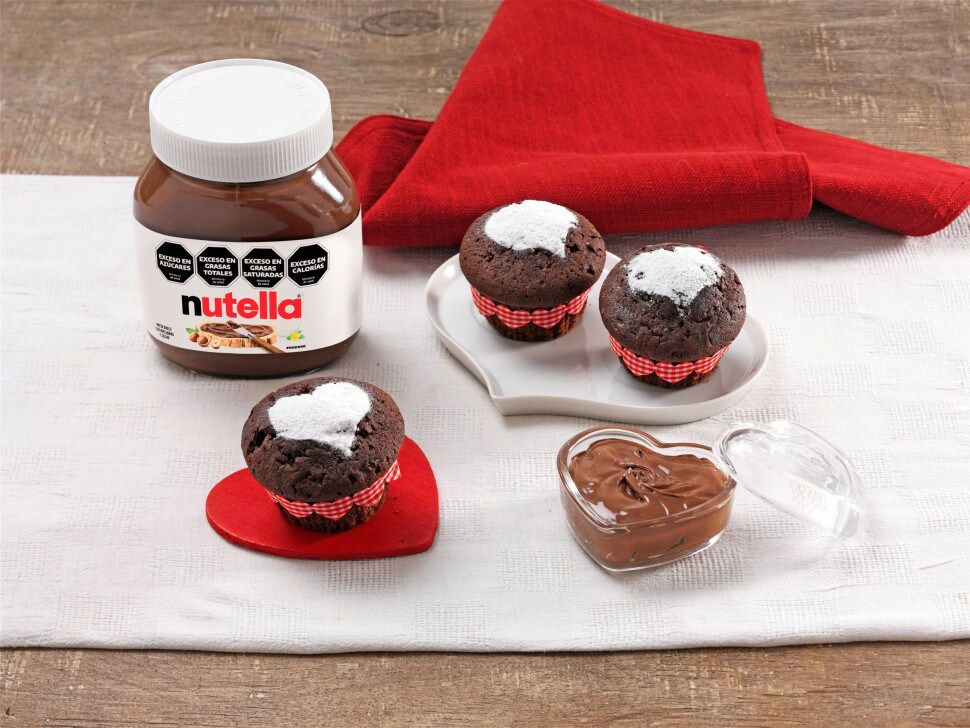 Valentine's Gianduja Chocolate Muffins with Nutella®