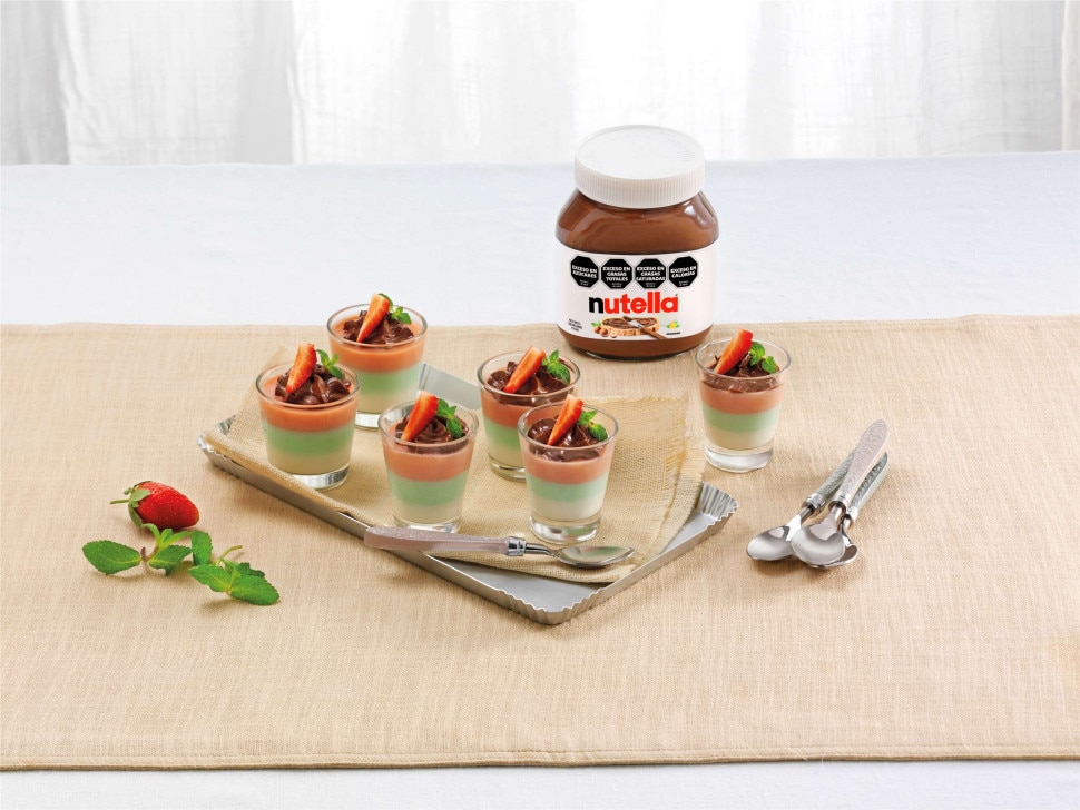 Tricolour Panna Cotta with Nutella®