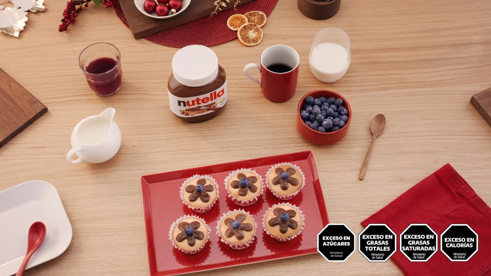 Muffins de navidad por Nutella