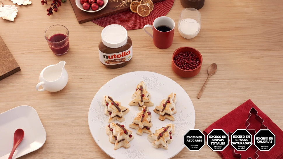 Arbolito de hojaldre por Nutella