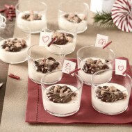White mousse with crumble and Nutella®