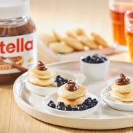 Delicious Nutella Pancakes with Blueberries