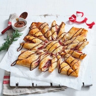 Nutella® and Pampas™ Puff Pastry Snowflake with Homemade Raspberry Jam