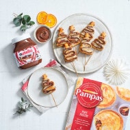 Nutella® and Pampas™ Puff Pastry Christmas Tree Skewers with Homemade Cherry Jam