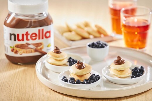 Delicious Nutella Pancakes with Blueberries