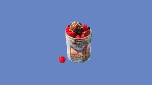 Nutella® Chia Seed Parfait with Berries, Macadamia & Granola