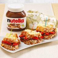 Easter Colomba cake with Nutella® and strawberries