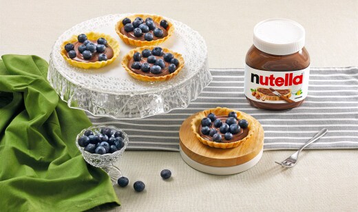 Tartelettes aux myrtilles et au Nutella®