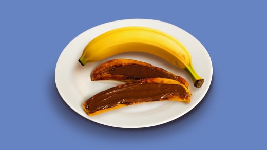 Banana-da-terra com Nutella®