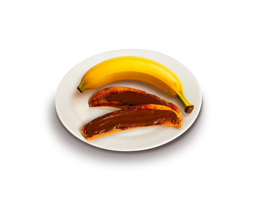 Banana-da-terra com Nutella