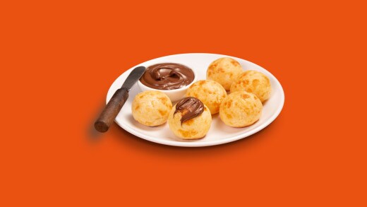 Pão de queijo com Nutella