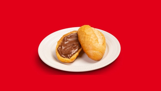Pão na chapa com Nutella