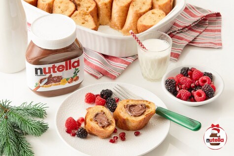 Easy Christmas Morning French Toast Bake with Nutella® hazelnut spread - Step 3