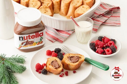 Easy Christmas Morning French Toast Bake with Nutella® hazelnut spread