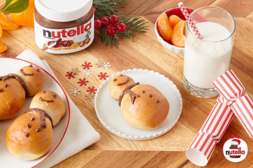Snowmen Custard buns with NUTELLA® hazelnut spread | Nutella