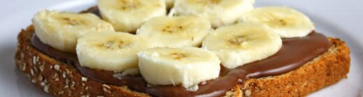 Banana Open Faced Sandwich with NUTELLA
