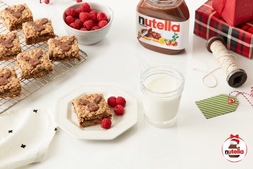 Sleigh ride date squares with NUTELLA® hazelnut spread