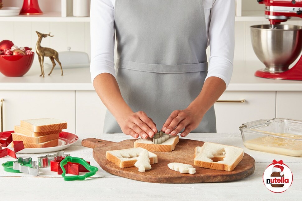 Holiday Peekaboo French Toast with Nutella® hazelnut spread