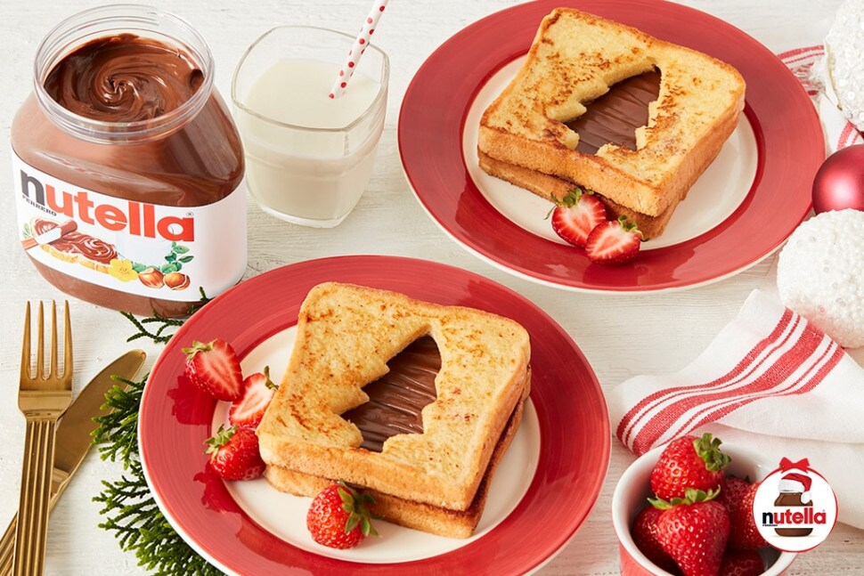 Holiday Peek-a-boo French Toast with Nutella® hazelnut spread