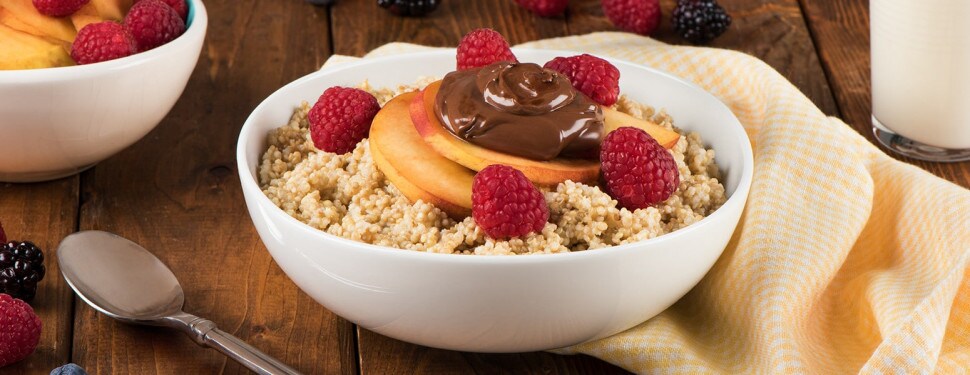 Breakfast Quinoa with Fruit and NUTELLA