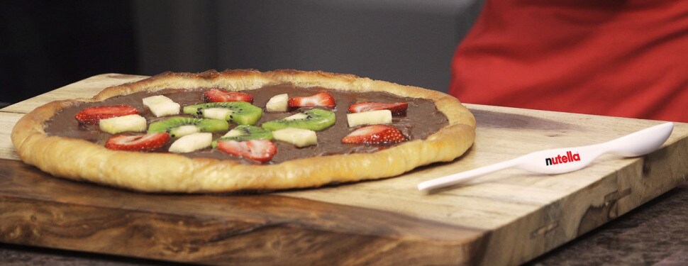 Fruit Breakfast Pizza with NUTELLA