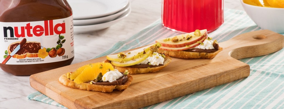 Ricotta and Fruit Crostini with NUTELLA