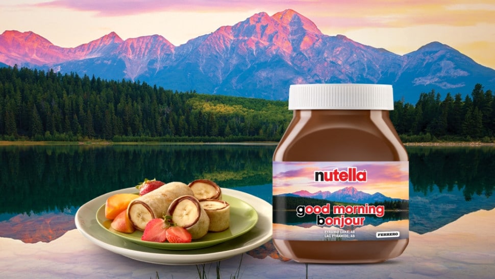 Backpacker breakfast roll-ups with Nutella