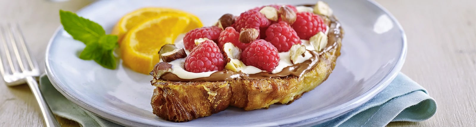 Francúzsky toast z croissantu s nátierkou Nutella®