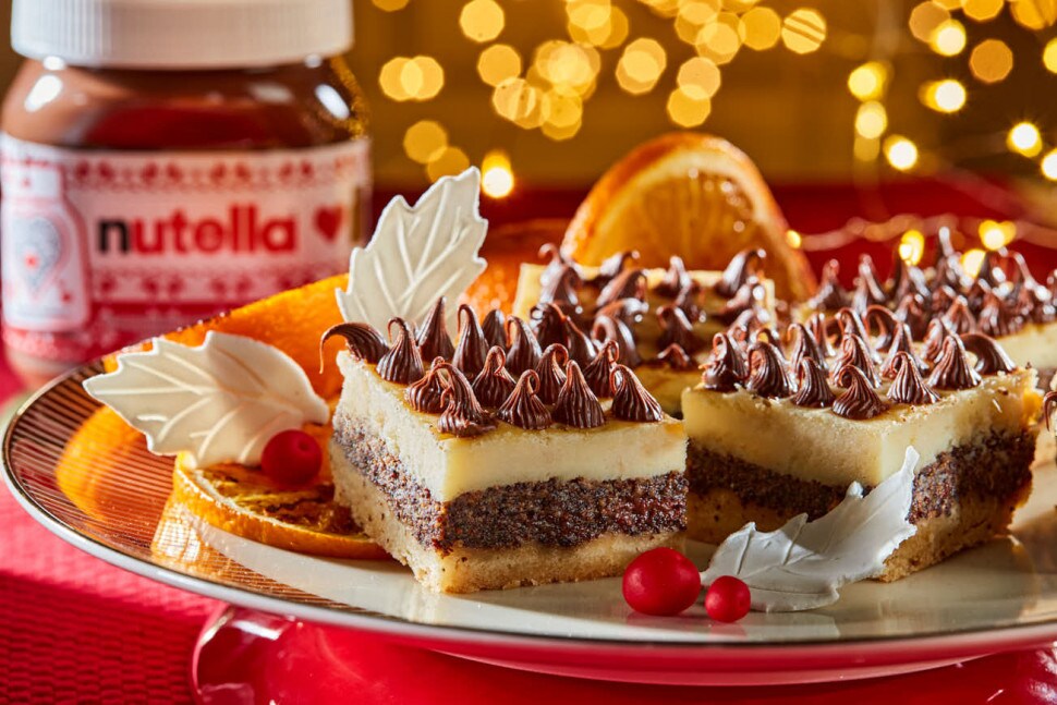 Vánoční cheesecake s mákem a pomazánkou Nutella<sup>®</sup>