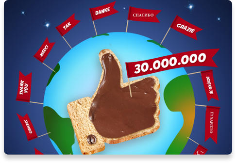 Dosaženo 30 milionů fanoušků na platformě Facebook | Nutella