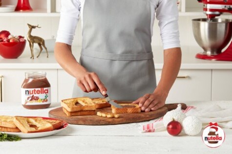 Vánoční francouzský toast s překvapením s lískooříškovou pomazánkou NUTELLA® - Krok 3