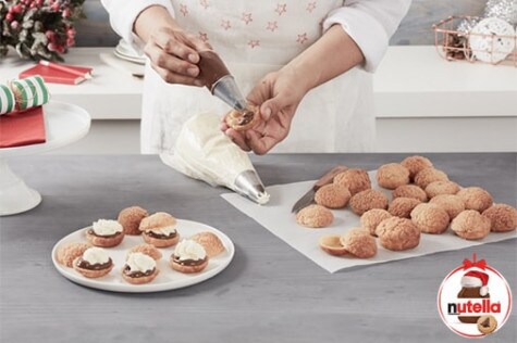 Pečivo choux s pomarančovou šľahačkou a Nutellou® - step 10 Pečivo choux s pomarančovou šľahačkou a Nutellou® - step 10