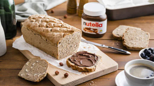 Haselnussbrot mit nutella® + Mittel/2 h 50 min