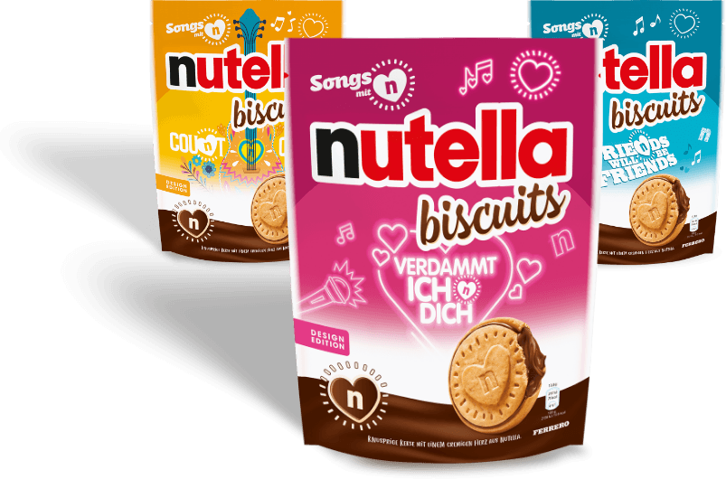 nutella biscuits Songs mit Herz alle Packs