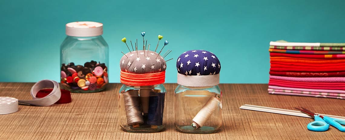 nutella®-Glas - DIY Nadelkissen basteln