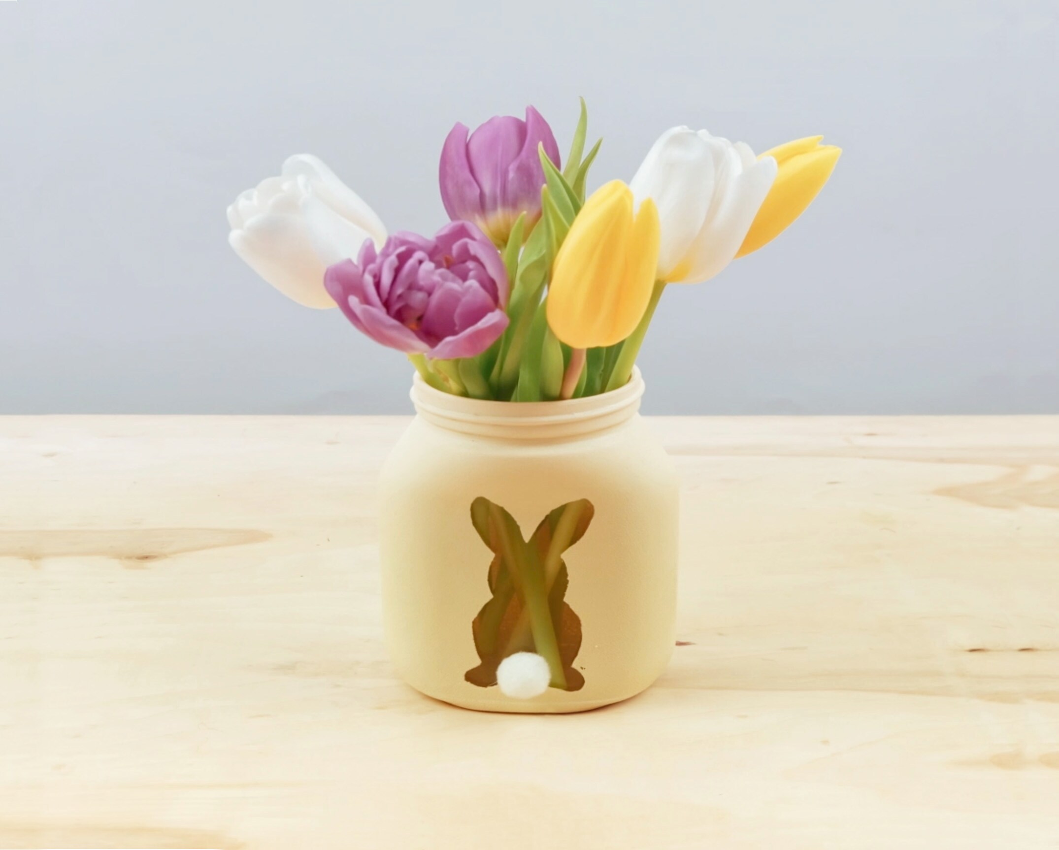 nutella®-Glas - Osterglas für Blumen basteln