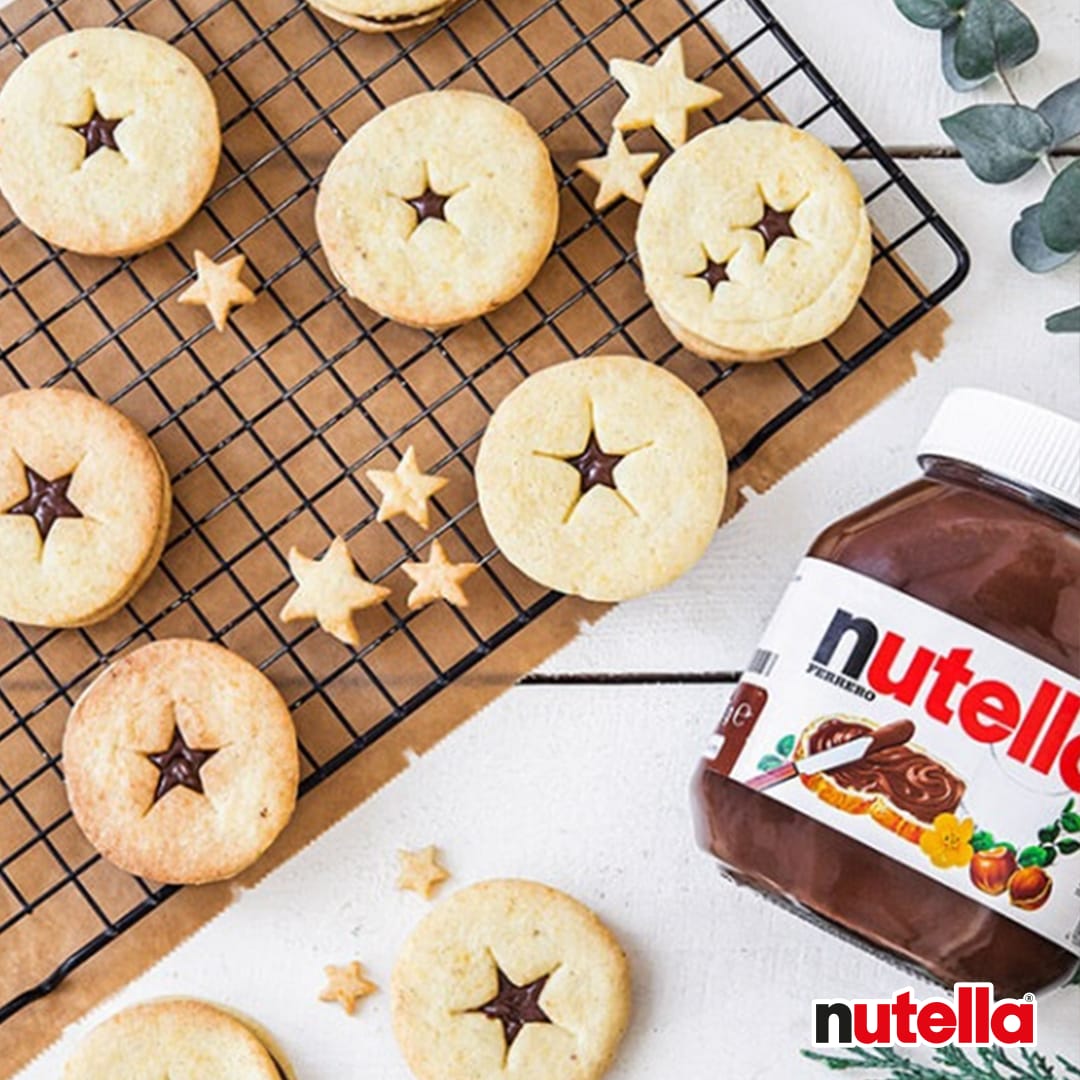Weihnachtliche Mürbeteigplätzchen mit nutella®