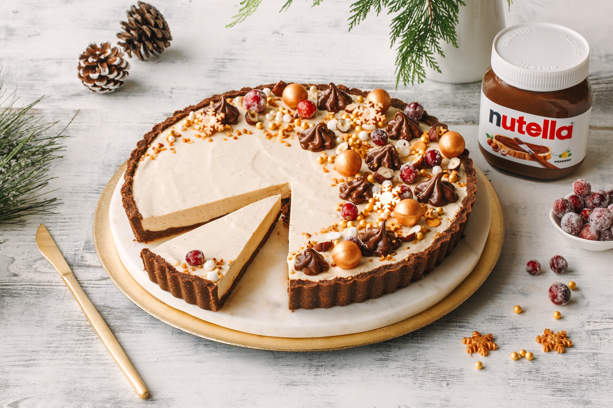 Weihnachtliche Lebkuchentorte ohne Backen mit nutella®