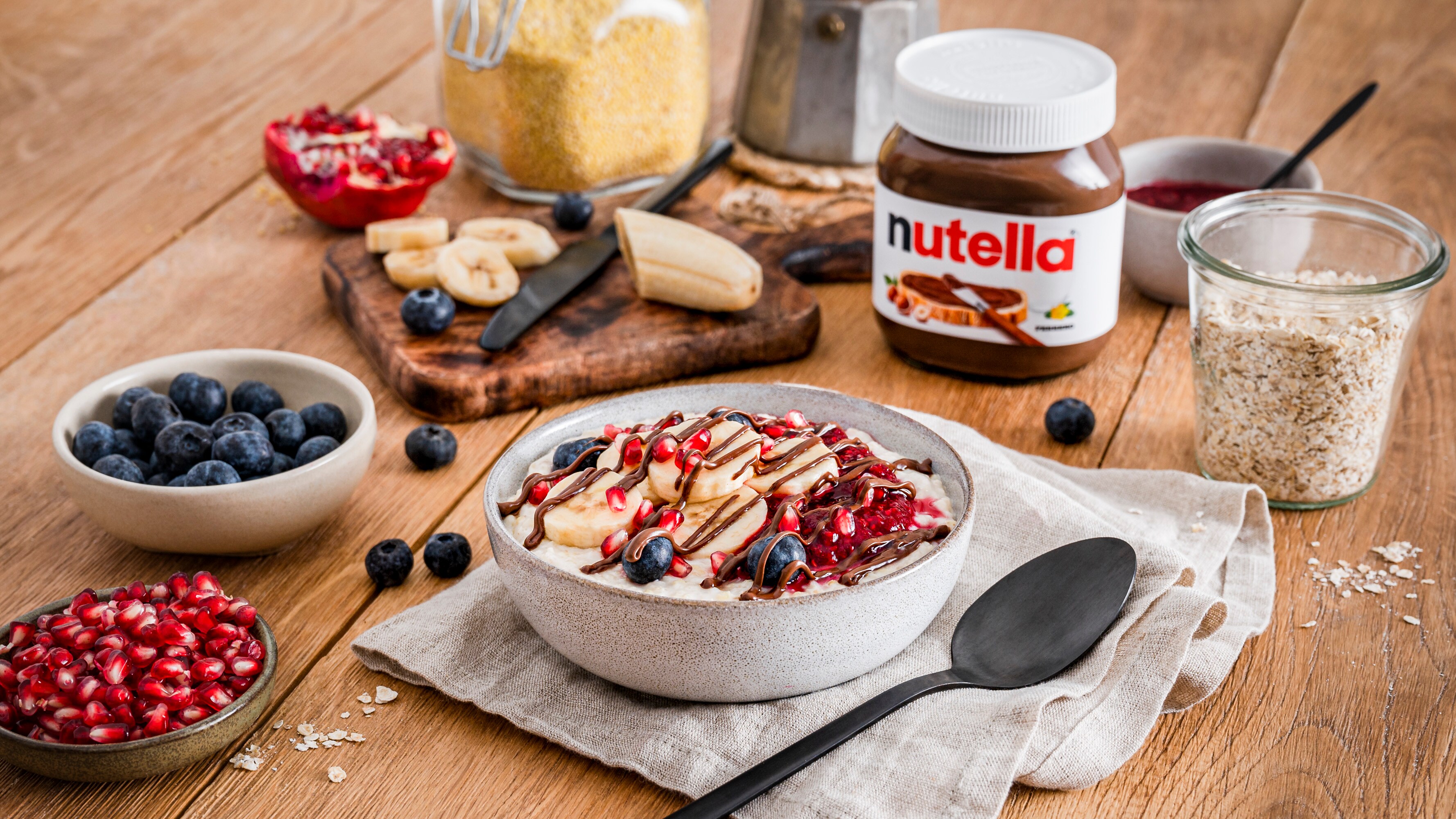 Hafer-Hirse Porridge mit nutella®