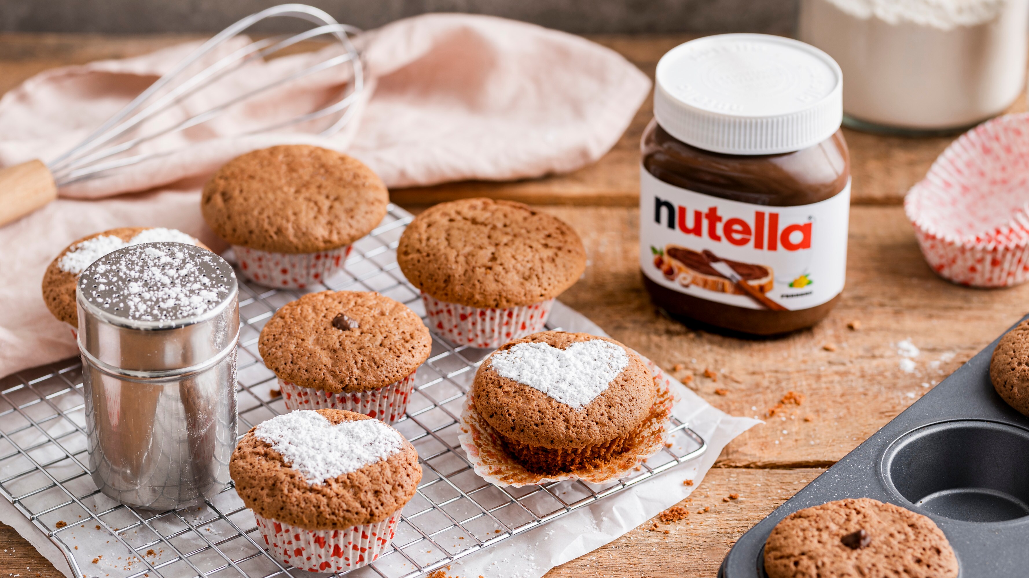 Valentinstags-Schokomuffins mit nutella®