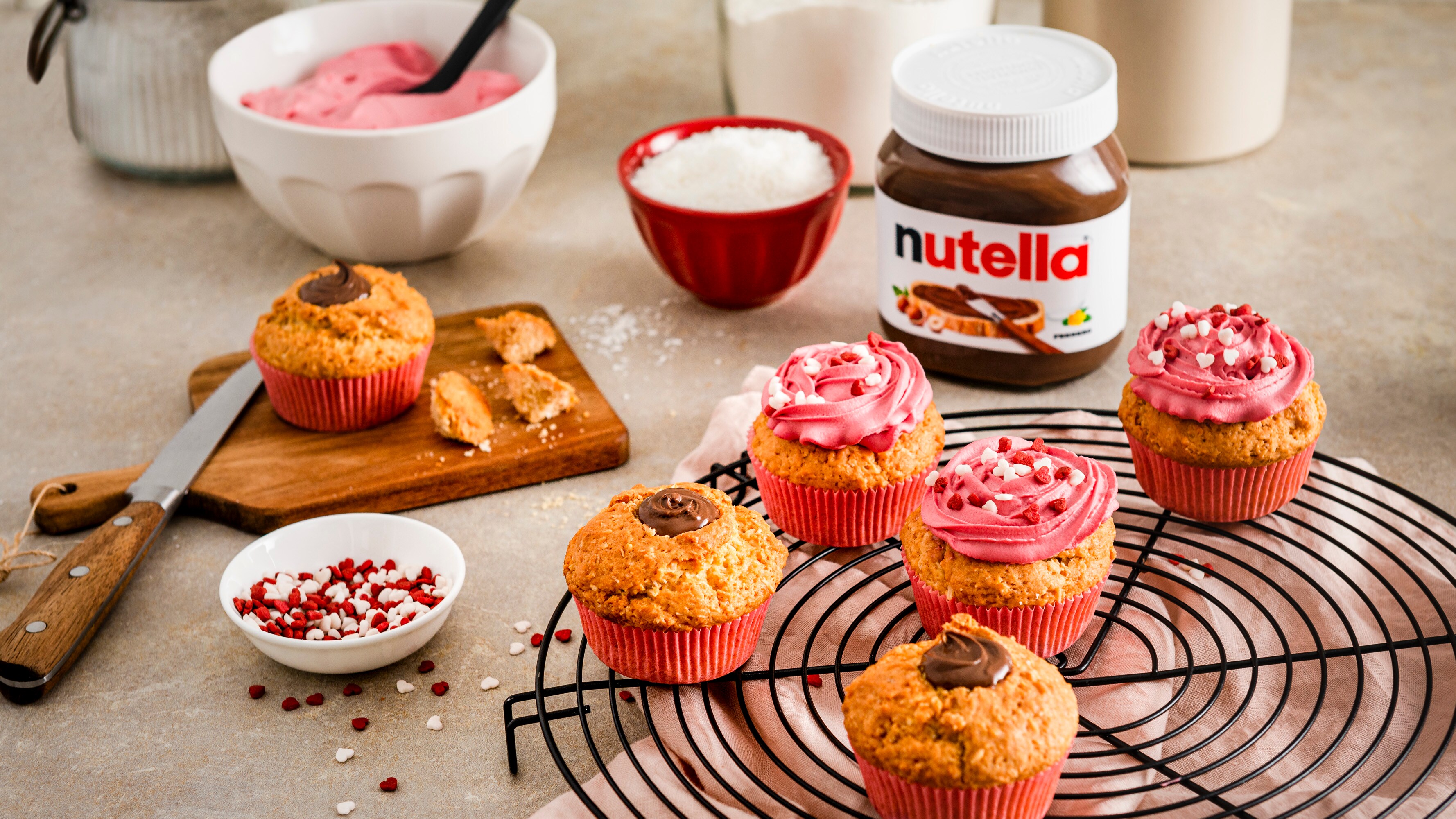 Valentinstags-Cupcakes mit nutella®